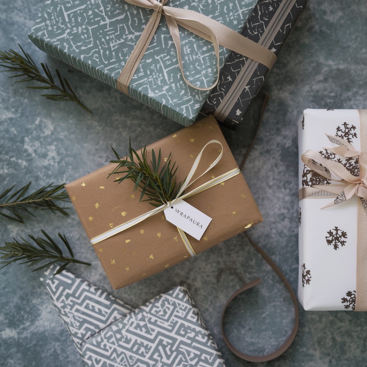 Festive Seasonal gift wrapping style by Artisanvygiftax